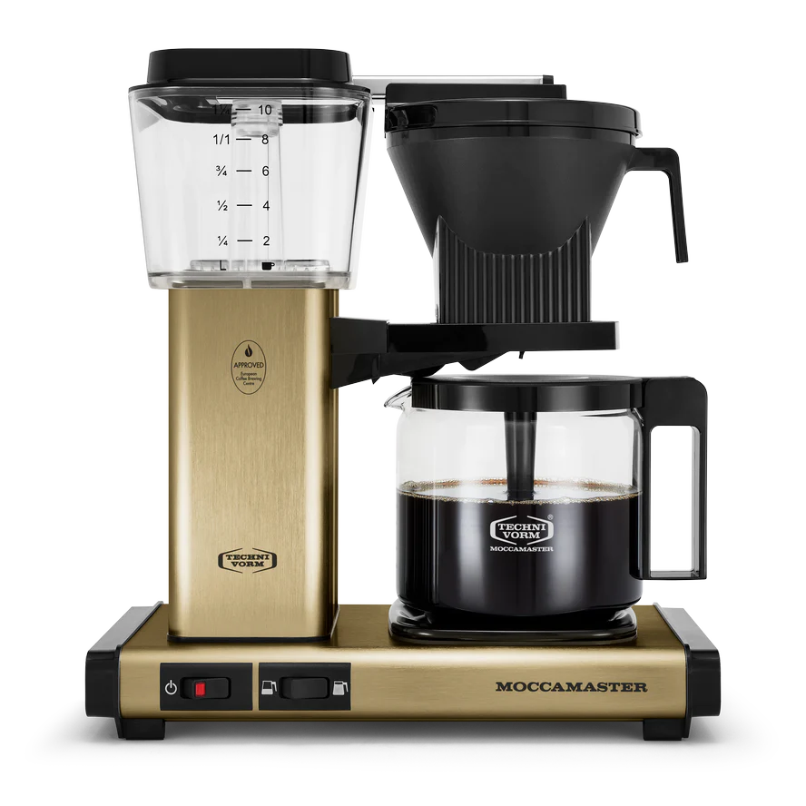 Moccamaster KBGV coffee brewer in Brushed Brass