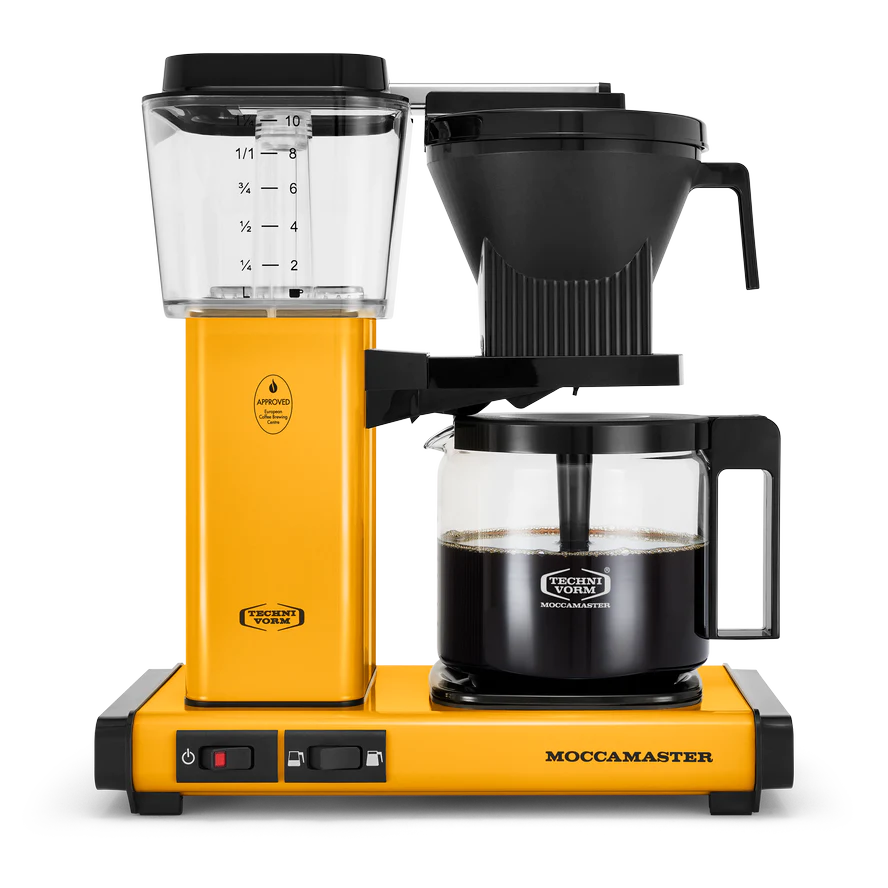 Moccamaster KBGV coffee brewer in Yellow Pepper